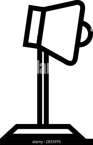 desk lamp icon illustrated in vector on white background Stock Vector