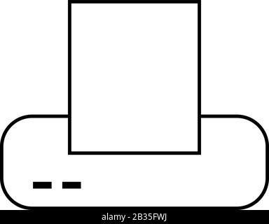 fax icon illustrated in vector on white background Stock Vector