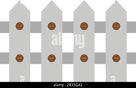 fence icon illustrated in vector on white background Stock Vector