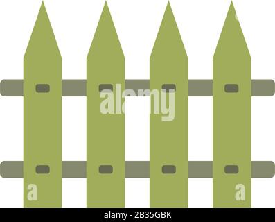 fence icon illustrated in vector on white background Stock Vector