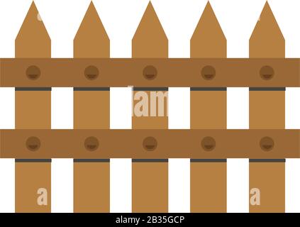 fence icon illustrated in vector on white background Stock Vector