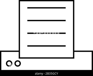 fax icon illustrated in vector on white background Stock Vector