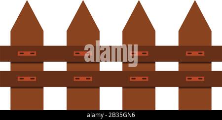 fence icon illustrated in vector on white background Stock Vector
