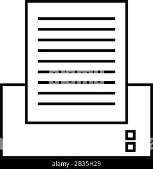 fax icon illustrated in vector on white background Stock Vector