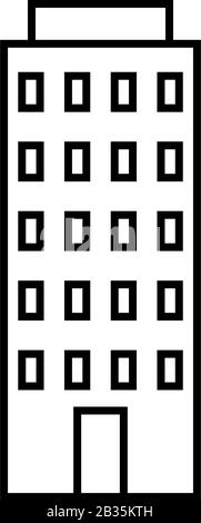 skyscraper icon illustrated in vector on white background Stock Vector ...