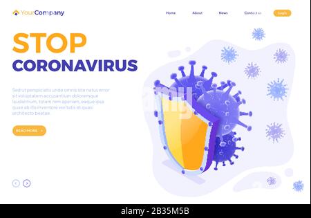 Stop 2019-nCoV Coronavirus Sign Stock Vector