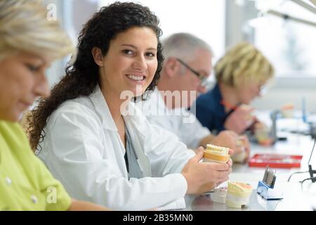 workers of agency havig break Stock Photo