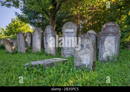 New Jewish Cemetery in Dukla, Malopolska, Poland Stock Photo