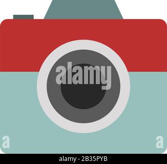 camera icon illustrated in vector on white background Stock Vector