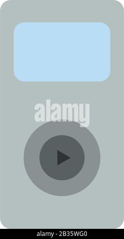 mp3 player icon illustrated in vector on white background Stock Vector