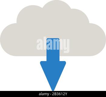 download icon illustrated in vector on white background Stock Vector ...