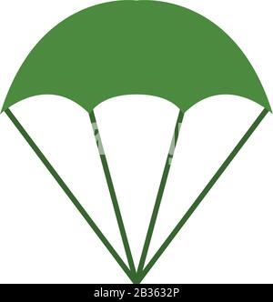 parachute icon illustrated on a white background Stock Vector