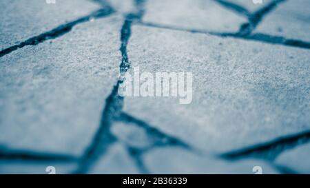 Wild stone pavement floor. Irregular shapes pattern. Stock Photo