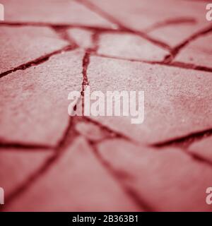 Wild stone pavement floor. Irregular shapes pattern. Stock Photo
