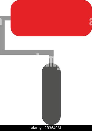 roller icon illustrated in vector on white background Stock Vector