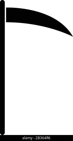 scythe icon illustrated in vector on white background Stock Vector