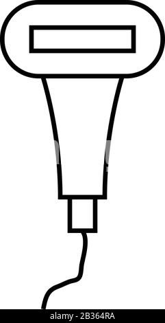barcode scanner icon illustrated in vector on white background Stock Vector