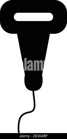 barcode scanner icon illustrated in vector on white background Stock Vector