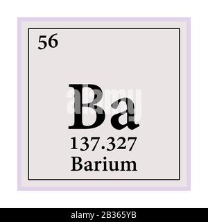 Barium Periodic Table of the Elements Vector illustration eps 10. Stock Vector