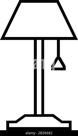reading lamp icon illustrated in vector on white background Stock Vector