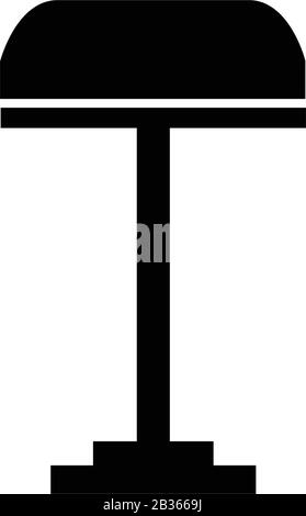 reading lamp icon illustrated in vector on white background Stock Vector