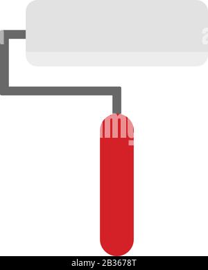 roller icon illustrated in vector on white background Stock Vector