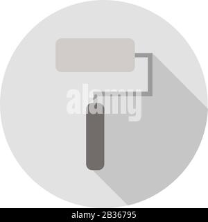 roller icon illustrated in vector on white background Stock Vector