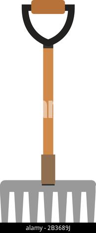 rake lamp icon illustrated in vector on white background Stock Vector