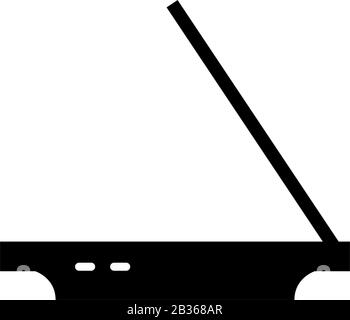 scanner icon illustrated in vector on white background Stock Vector