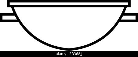 colander icon illustrated in vector on white background Stock Vector
