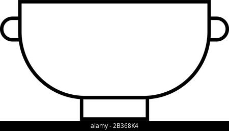colander icon illustrated in vector on white background Stock Vector