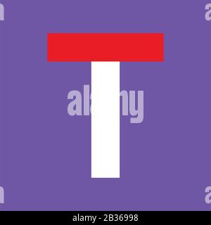 closed road icon illustrated in vector on white background Stock Vector