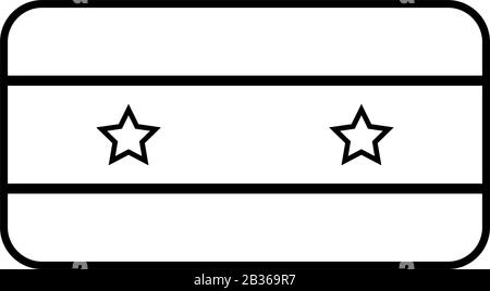 Syria flag icon illustrated in vector on a white background Stock Vector