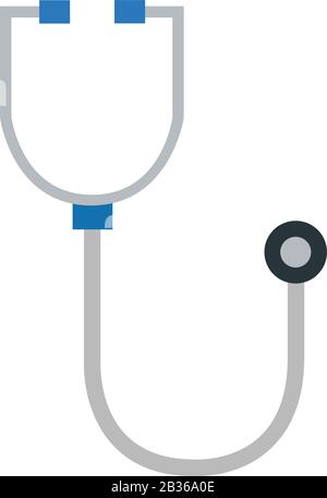 stethoscope icon illustrated in vector on white background Stock Vector