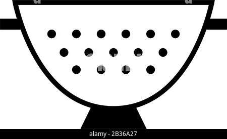 colander icon illustrated in vector on white background Stock Vector