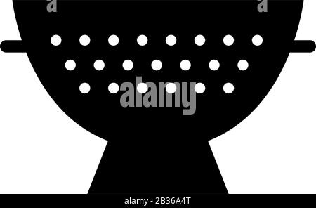 colander icon illustrated in vector on white background Stock Vector