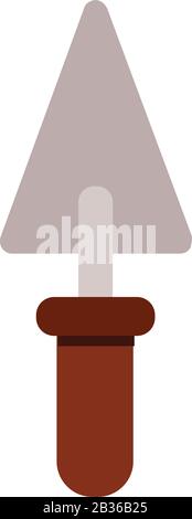 trowel icon illustrated in vector on white background Stock Vector