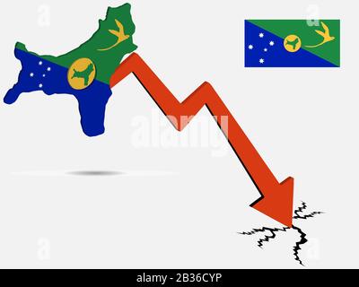 Christmas island economic crisis vector illustration Eps 10 Stock Vector