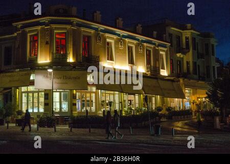 Street scene in Thissio Athens Greece Stock Photo