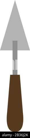 trowel icon illustrated in vector on white background Stock Vector