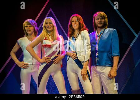 Sweden, Stockholm, Djurgarden, ABBA Museum, museum to the Swedish pop group Abba, wax figures of ABBA Stock Photo