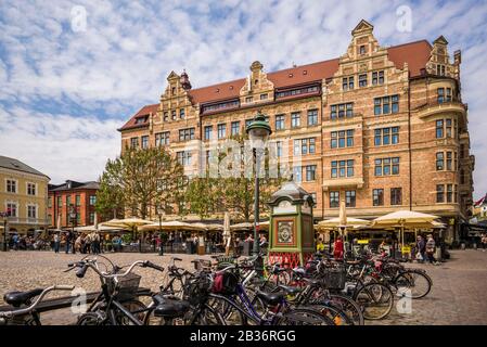 Sweden, Scania, Malmo, Lilla Torg square Stock Photo