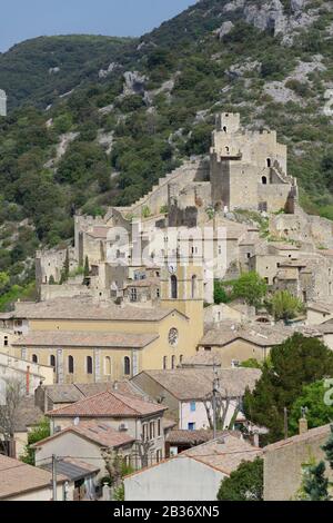 France, Ardeche, village of Saint Montan Stock Photo