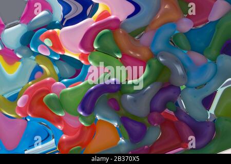Green cosmetic clay texture close up. Abstract background with brush strokes Stock Photo