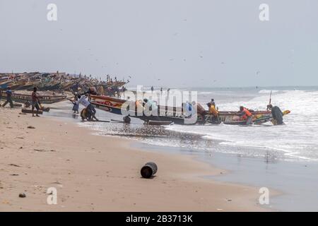 Senegal, Casamance, Kafountine, fishing harbour Stock Photo