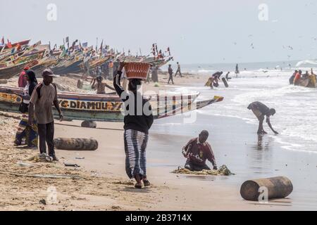 Senegal, Casamance, Kafountine, fishing harbour Stock Photo