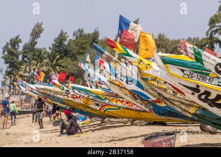 Senegal, Casamance, Kafountine, fishing harbour Stock Photo