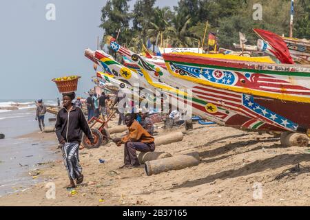 Senegal, Casamance, Kafountine, fishing harbour Stock Photo