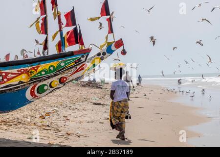 Senegal, Casamance, Kafountine, fishing harbour Stock Photo