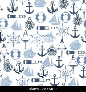 Seamless pattern with symbols and items. Stock Vector